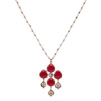 Collana Rosso Prezioso Donna Lady Like Cross in Argento CD2060LK